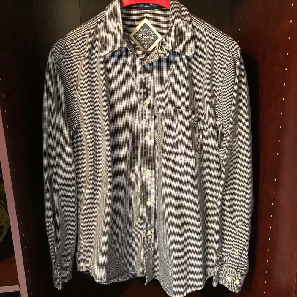 Black Checkered Button-Down Shirt - image 3